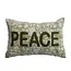 Peace Embroidered Kantha Lumbar Pillow