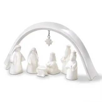 Ceramic Nativity Scene Large Set Of 7