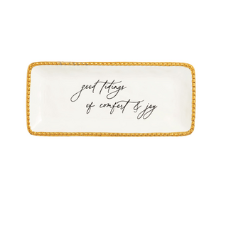 Oh Come Gold Edge Sentiment Tray