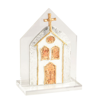 Gold On Silver Acrylic Church Plaque