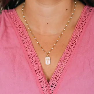 Faith Pink Cross Necklace