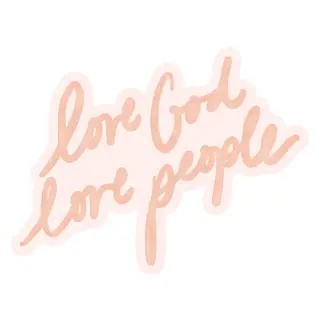 Love God Love People Sticker - Peach