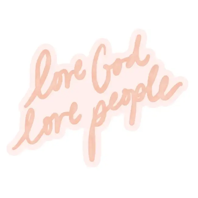 Love God Love People Sticker - Peach
