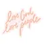 Love God Love People Sticker - Peach