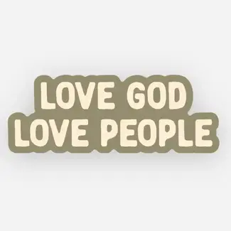 Love God Love People Sticker - Olive
