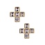 Theodora Rhinestone Cross Stud Earrings in Shiny Gold