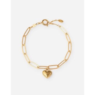 John 3:16 Heart Oversized Paperclip Chain Bracelet