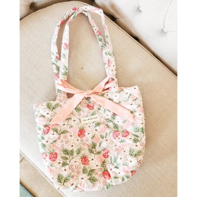 I Have All That I Need Cotton Quilted Tote Bag