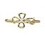Gold Open Cross with Silver Wired Accents Hinged Bracelet