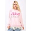 Jesus Saves Patchwork Crew Neck Sweatshirt