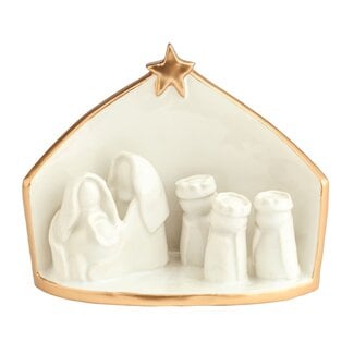 Ceramic Gold Edge Nativity