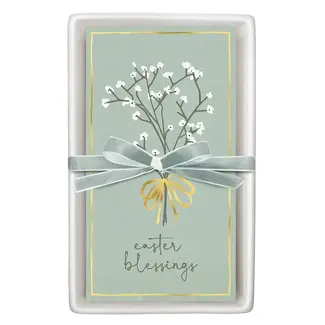 Ceramic Guest Napkin Tray + Napkins - Easter Blessings