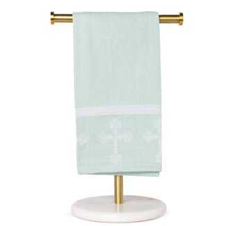 Cross Jacquard Hand Towel in Blue