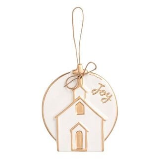 Church Gold Disc Ornament