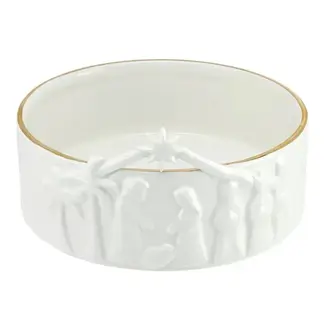 Ceramic Nativity Bowl 6"