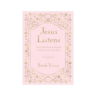 Sarah Young Jesus Listens, Pink Leathersoft, with Scripture References