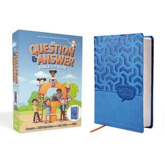 NIrV, Question and Answer Bible for Kids, Leathersoft, Blue, Comfort Print
