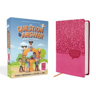 NIrV, Question and Answer Bible for Kids, Leathersoft, Pink, Comfort Print