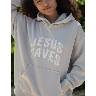 Jesus Saves Fog Grey Unisex Hoodie