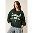 Walk By Faith Patchwork Lettering Sweatshirt