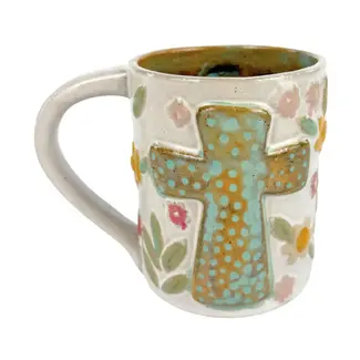 Cross and Flowers Mug