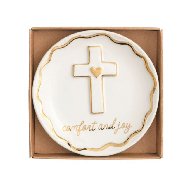 Gold Cross Trinket Dish