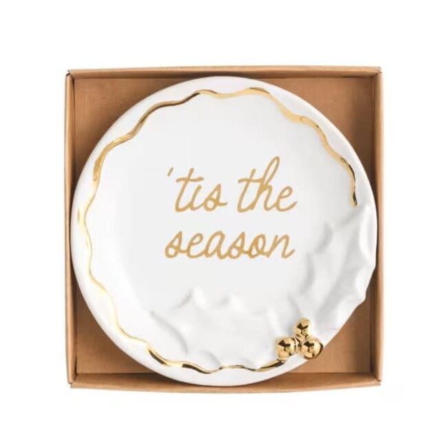 Gold Holly Trinket Dish