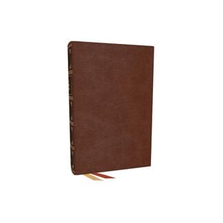 NKJV, End-of-Verse Reference Bible, Personal Size Large Print, Leathersoft, Brown, Red Letter, Comfort Print