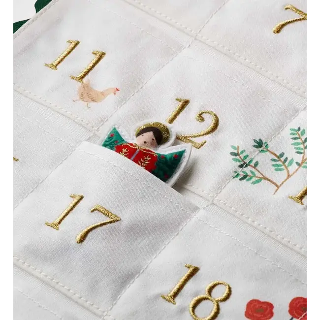 Nativity Embroidered Hanging Advent Calendar