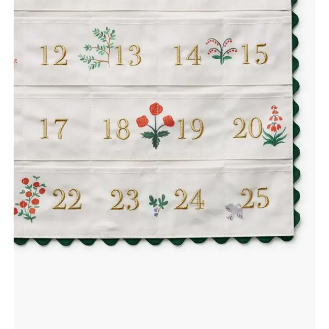 Nativity Embroidered Hanging Advent Calendar