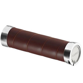 Brooks England Slender Grips - Leather Wrap - Brown