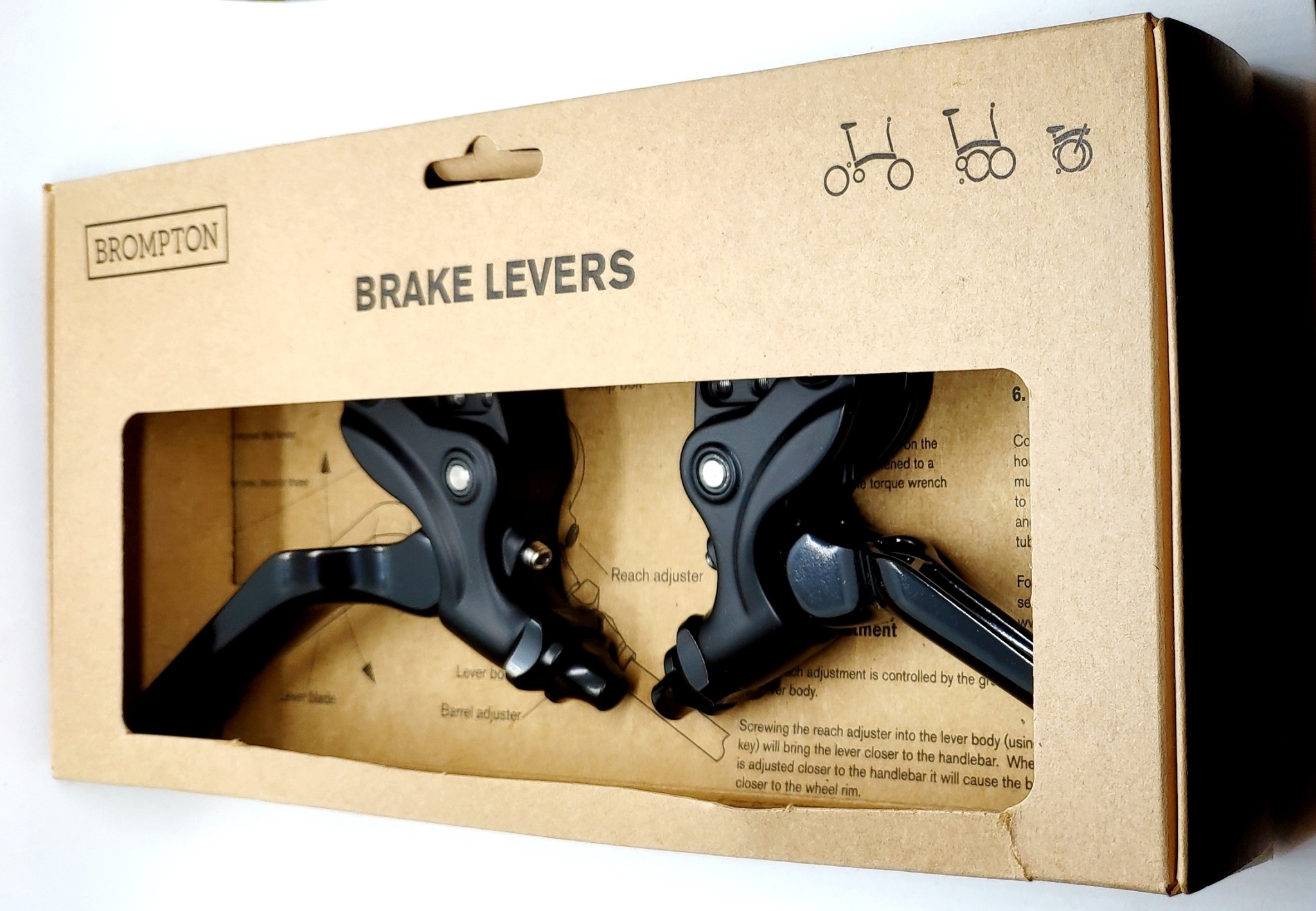 Brompton Brake Lever V2 pair Black/Black JV Bike