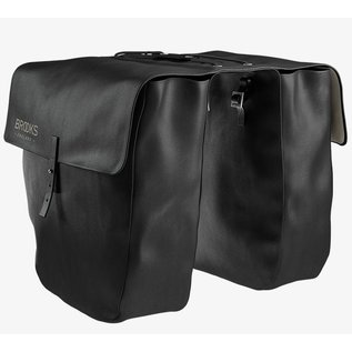 Brooks England Brooks Brick Lane Roll-Up Pannier - Black/Black - Canvas w/Leather Belts