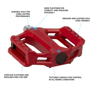 Shimano Shimano PD-EF202 Flat Pedal - Red