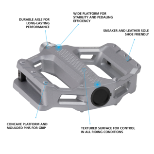 Shimano Shimano PD-EF202 Flat Pedal - Silver