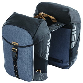 Basil Miles Double MIK Pannier - Black/Slate