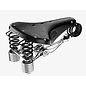 Brooks England Brooks B135 Unisex - Black Top - Chrome Steel w/Double Springs