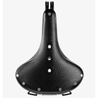 Brooks England Brooks B135 Unisex - Black Top - Chrome Steel w/Double Springs