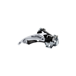 Shimano FRONT DERAILLEUR, FD-TY500-TS3, TOURNEY, TOP-SWING, DUAL-PULL, FOR REAR 6/7-SPEED,BAND TYPE 34.9MM(W/S & M ADAPTER),CS ANGLE:63-66, FOR 42T,CL:47.5/50MM