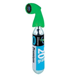 Microflate Nano, CO2 inflator with 20g cartridge, Green