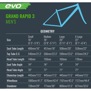Evo RENTAL BIKE - EVO Grand Rapid 3 - Twilight Grey
