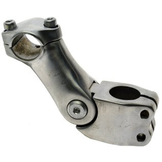 49N 49N Adjustable Threadless Stem,1 1/8" Steer, 31.8mm bar clamp, 110mm, Silver