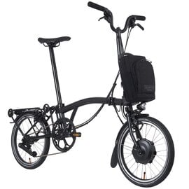 Brompton Electric P Line Urban - High/Rack - Midnight Black