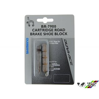 Shimano Shimano Road Brake Pads - Cartridge Inserts - Dura-Ace 7900 Shoe Carbon Rim Fits: Ultegra BR-6600, 105 BR-5600
