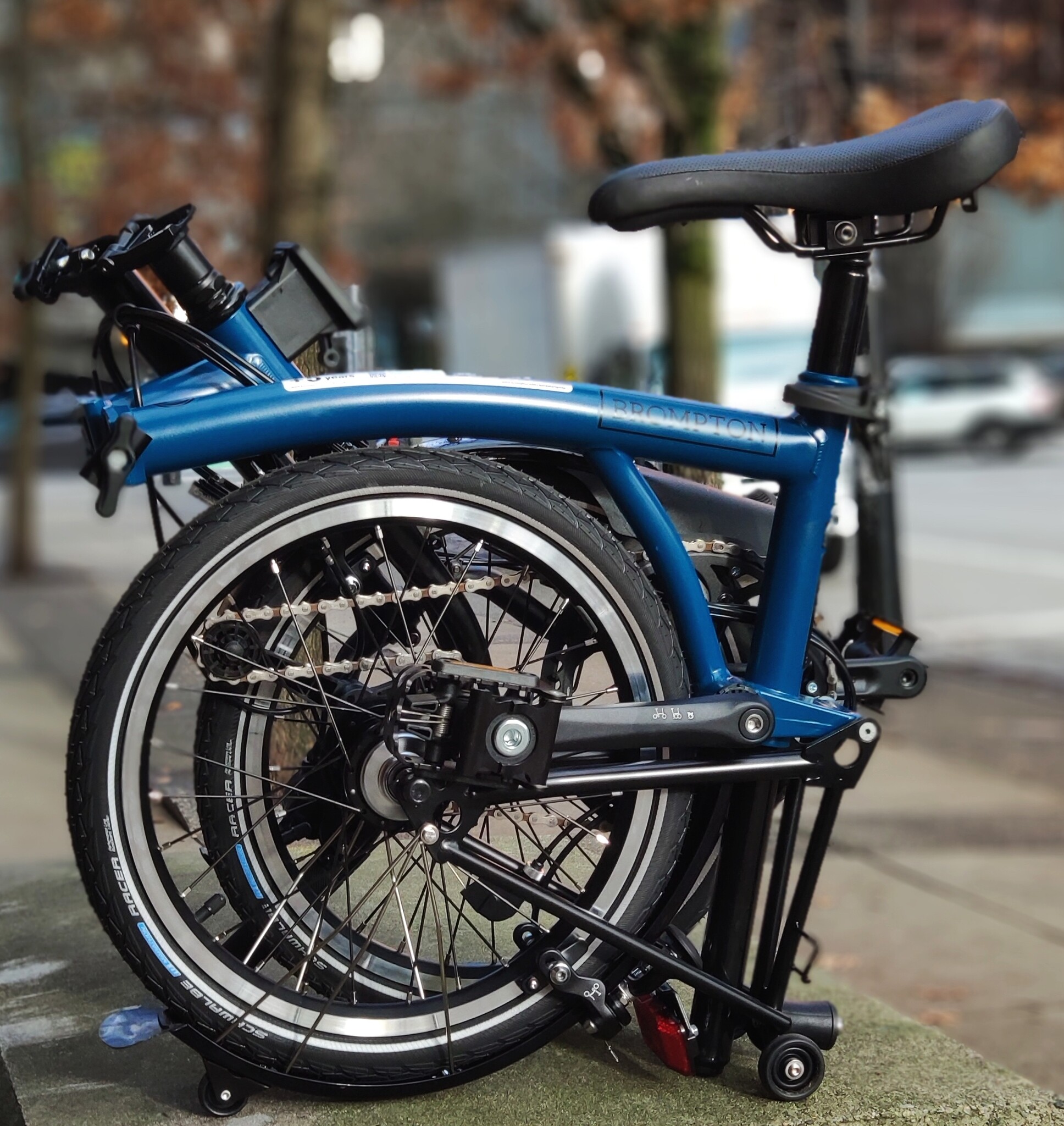 2024 Brompton C Line Explore High Ocean Blue Black JV Bike