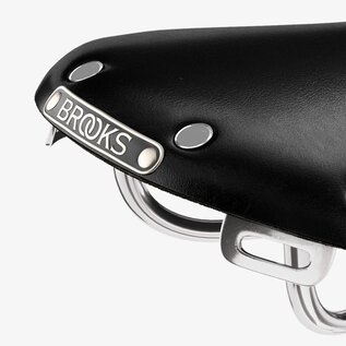Brooks England Brooks B15 Swallow - Black Top - Chrome Steel