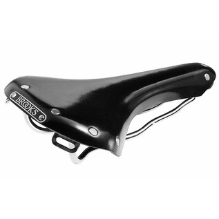 Brooks England Brooks B15 Swallow - Black Top - Chrome Steel