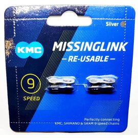 KMC CL566R - 2 Pairs - 9 Speed Reusable - Silver