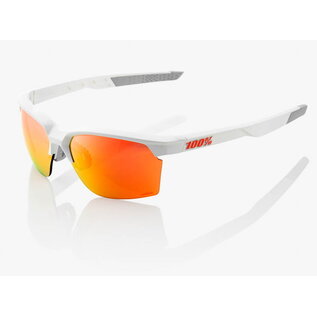 100% 100% SPORTCOUPE® - Soft Tact White - HiPER Red Multilayer Mirror Lens