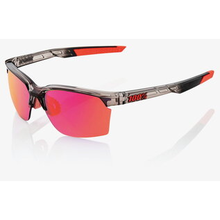 100% 100% SPORTCOUPE® - Polished Translucent Crystal Smoke - Purple Multilayer Mirror Lens